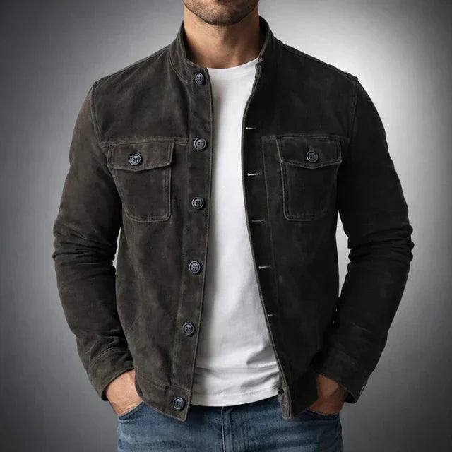 LAURENT MONACO | VESTE EN DAIM BOUTONNÉE POUR HOMME