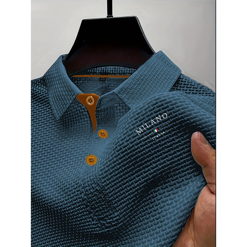 LAURENT MONACO | POLO TEXTURÉ ÉLÉGANT POUR HOMMES