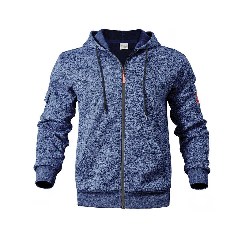 LORENZO | CHAQUETA CON CAPUCHA Y CREMALLERA DE LARGO COMPLETO PARA HOMBRE