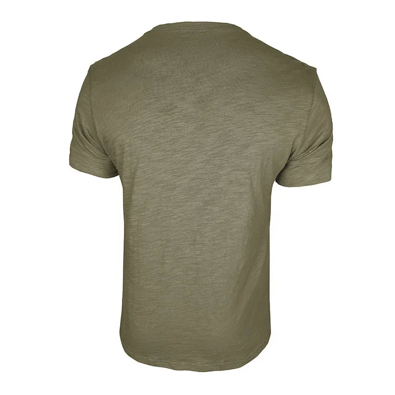 LAURENT MONACO | T-SHIRT À PATTE DE BOUTONNAGE POUR HOMMES