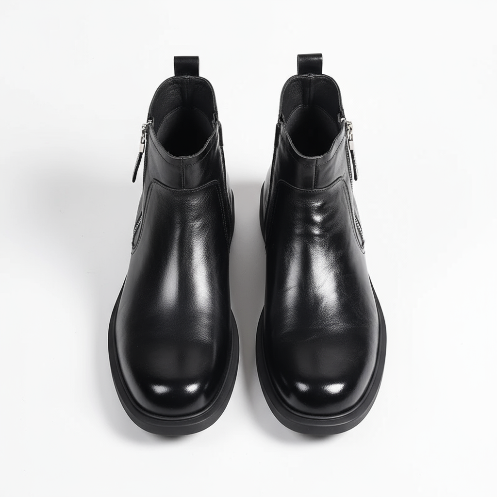 LAURENT MONACO | BOTTES EN CUIR À ZIP POUR HOMME