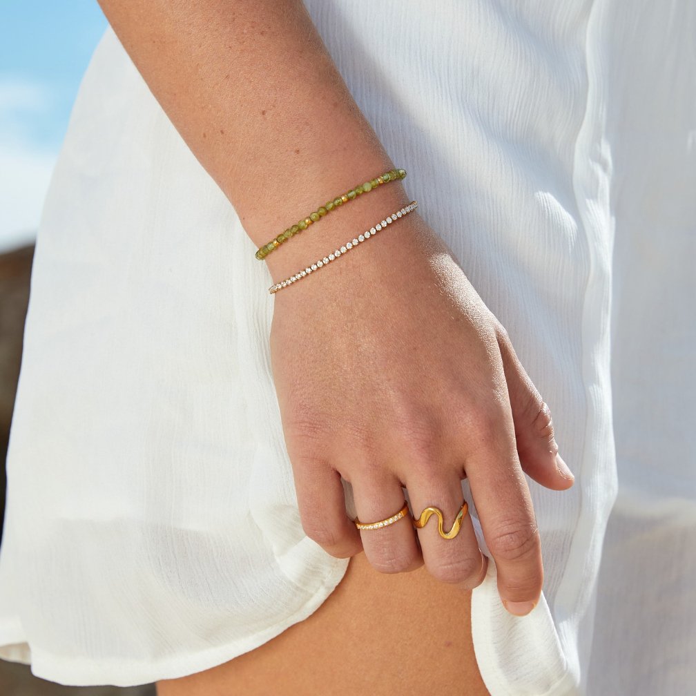 Alana | Anillo onda dorata