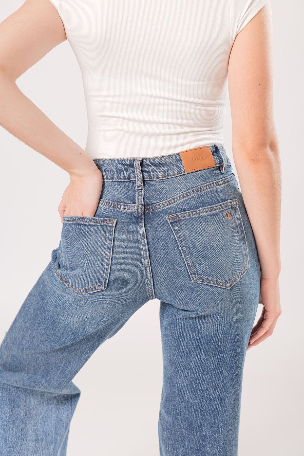 Frida | Pantalón wide leg azul deslavado