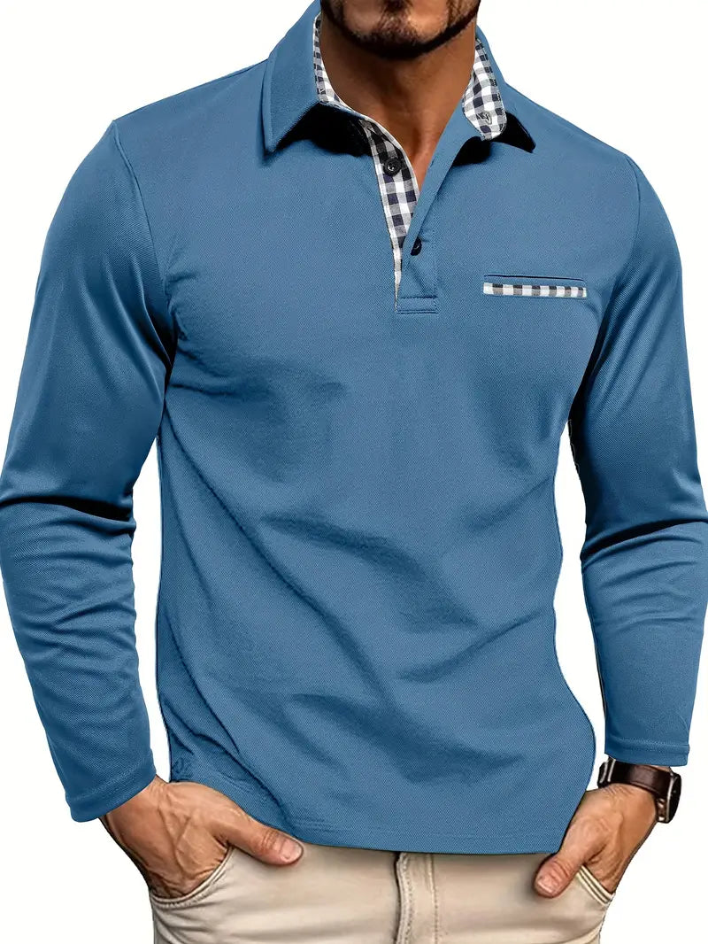 LAURENT MONACO | POLO À MANCHES LONGUES COUPE SLIM POUR HOMMES