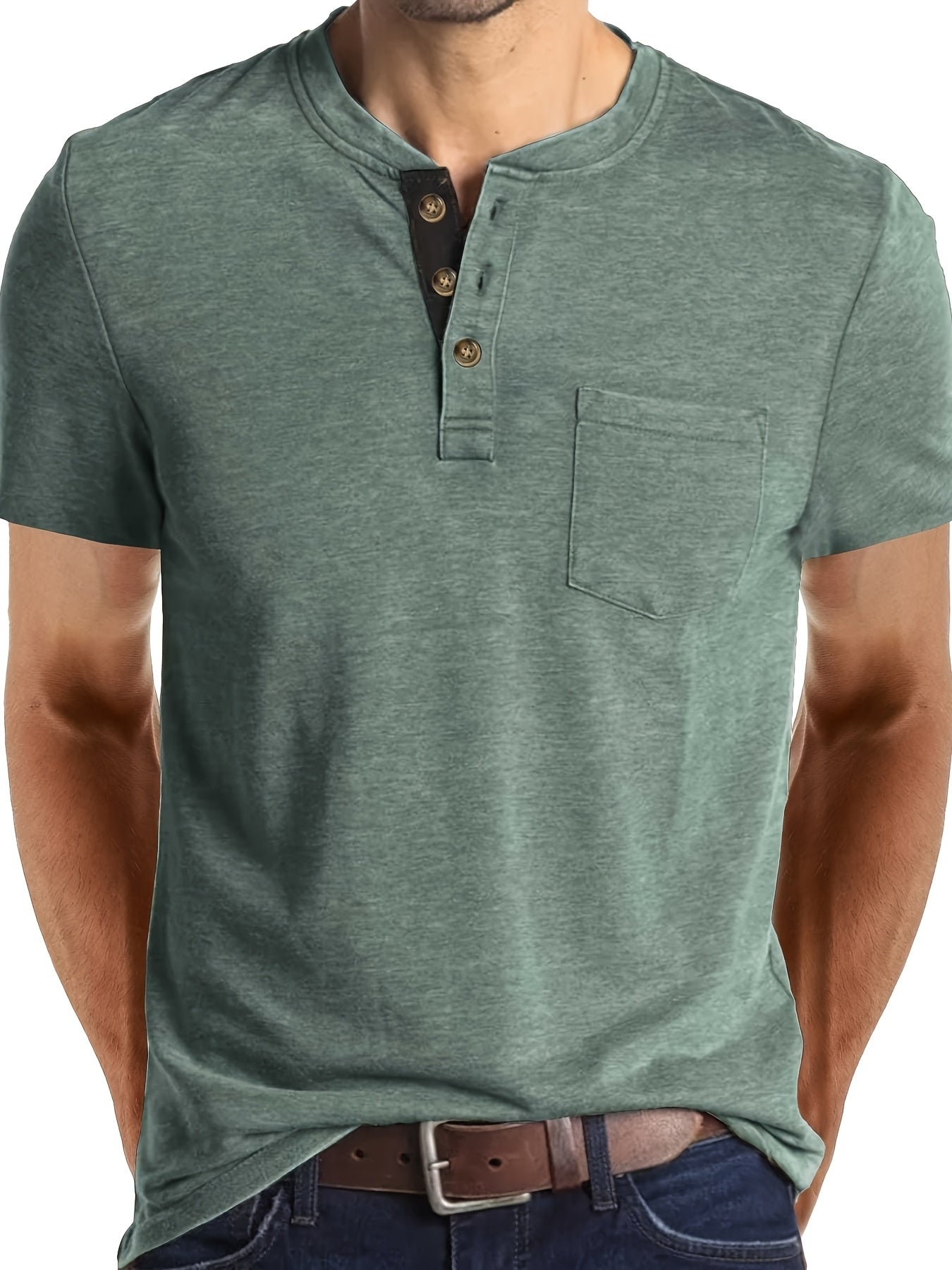 LAURENT MONACO | T SHIRT HENLEY POUR HOMME