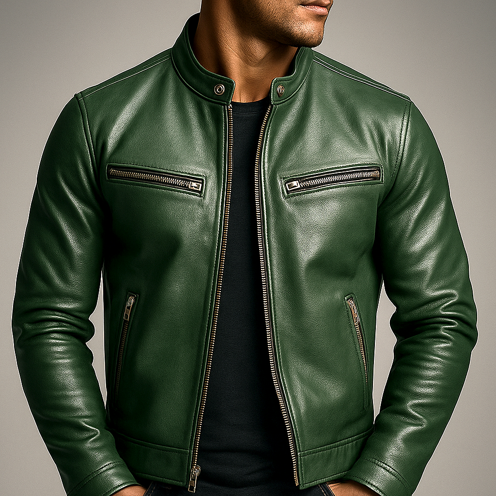 LAURENT MONACO | VESTE MOTO MINIMALISTE POUR HOMMES