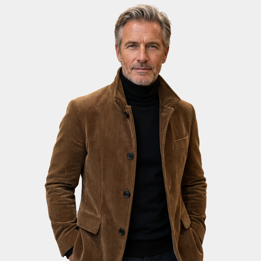 LAURENT MONACO | VESTE CLASSIQUE EN VELOURS CÔTELÉ POUR HOMME