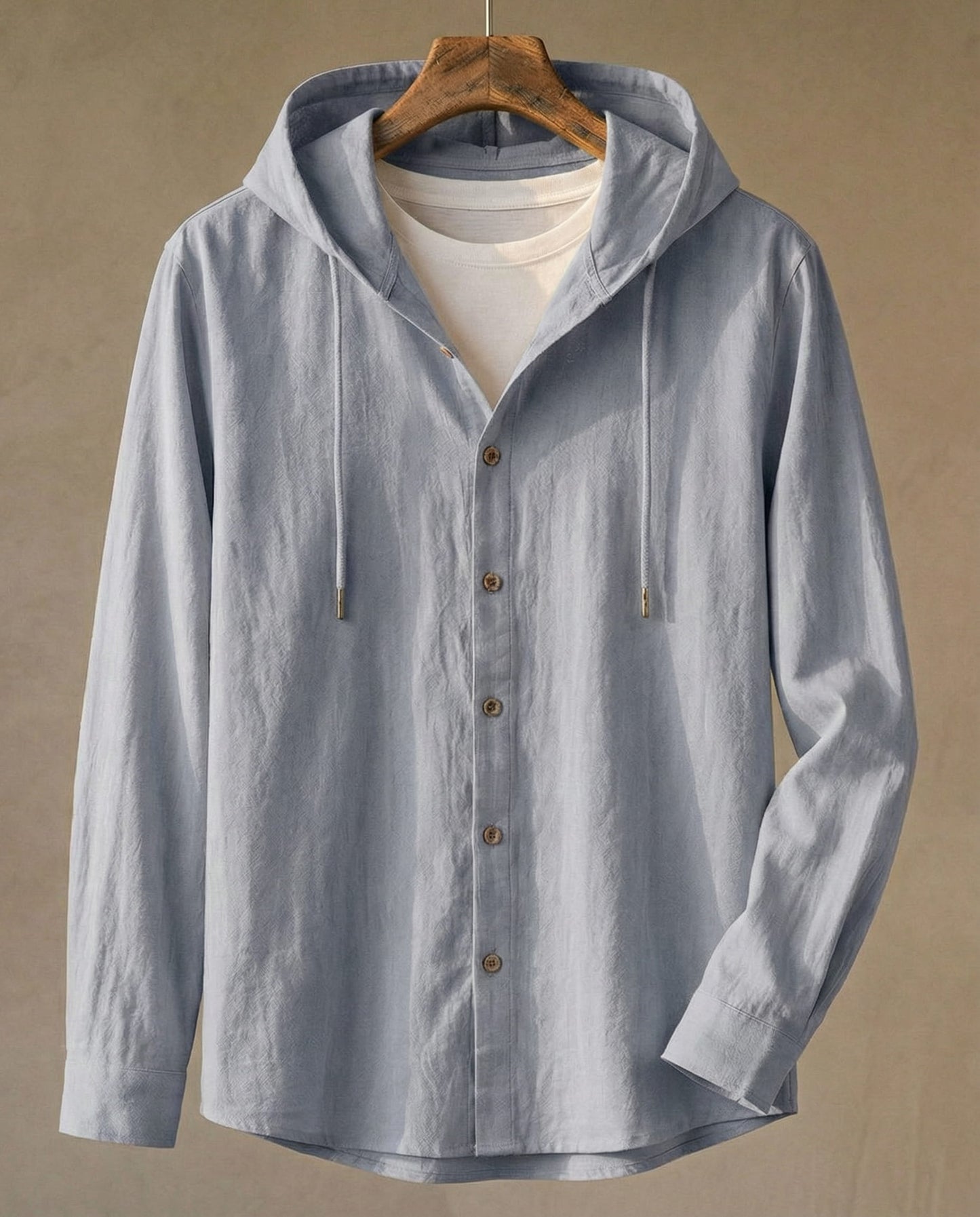 BRUNO | CAMISA CON CAPUCHA DE LINO PARA HOMBRE