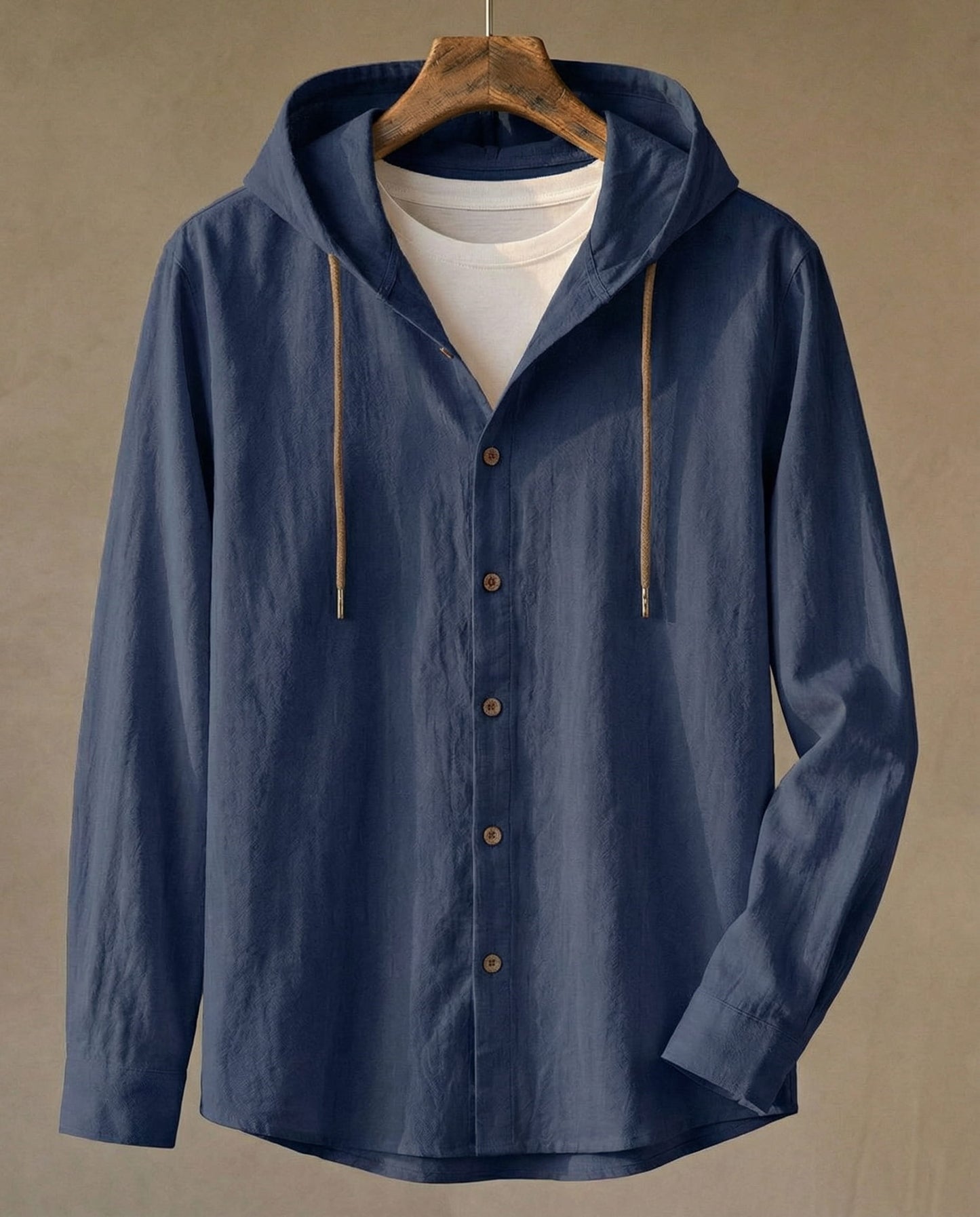 BRUNO | CAMISA CON CAPUCHA DE LINO PARA HOMBRE