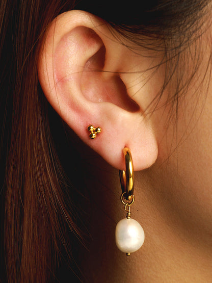 Isabella | Aretes de aro con perla
