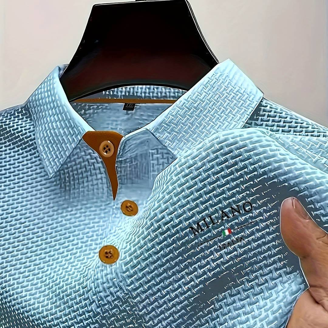 LAURENT MONACO | POLO TEXTURÉ ÉLÉGANT POUR HOMMES