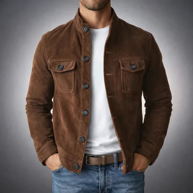 LAURENT MONACO | VESTE EN DAIM BOUTONNÉE POUR HOMME