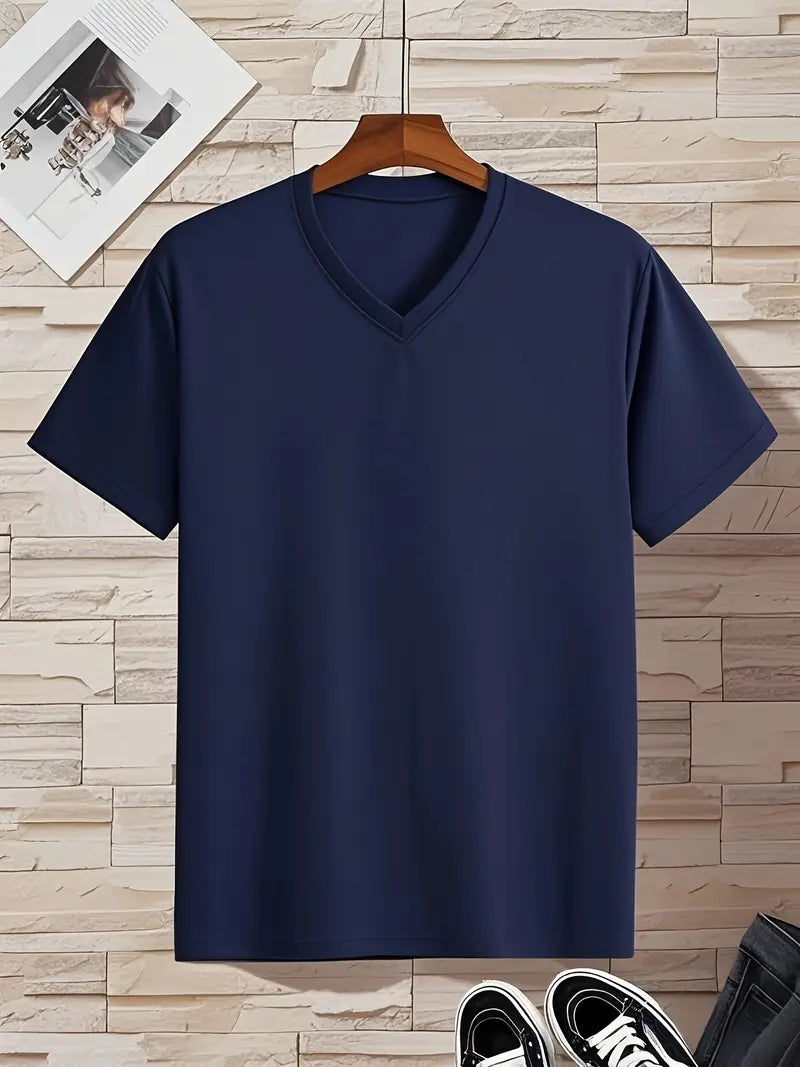 LAURENT MONACO | T-SHIRT À COL EN V POUR HOMMES