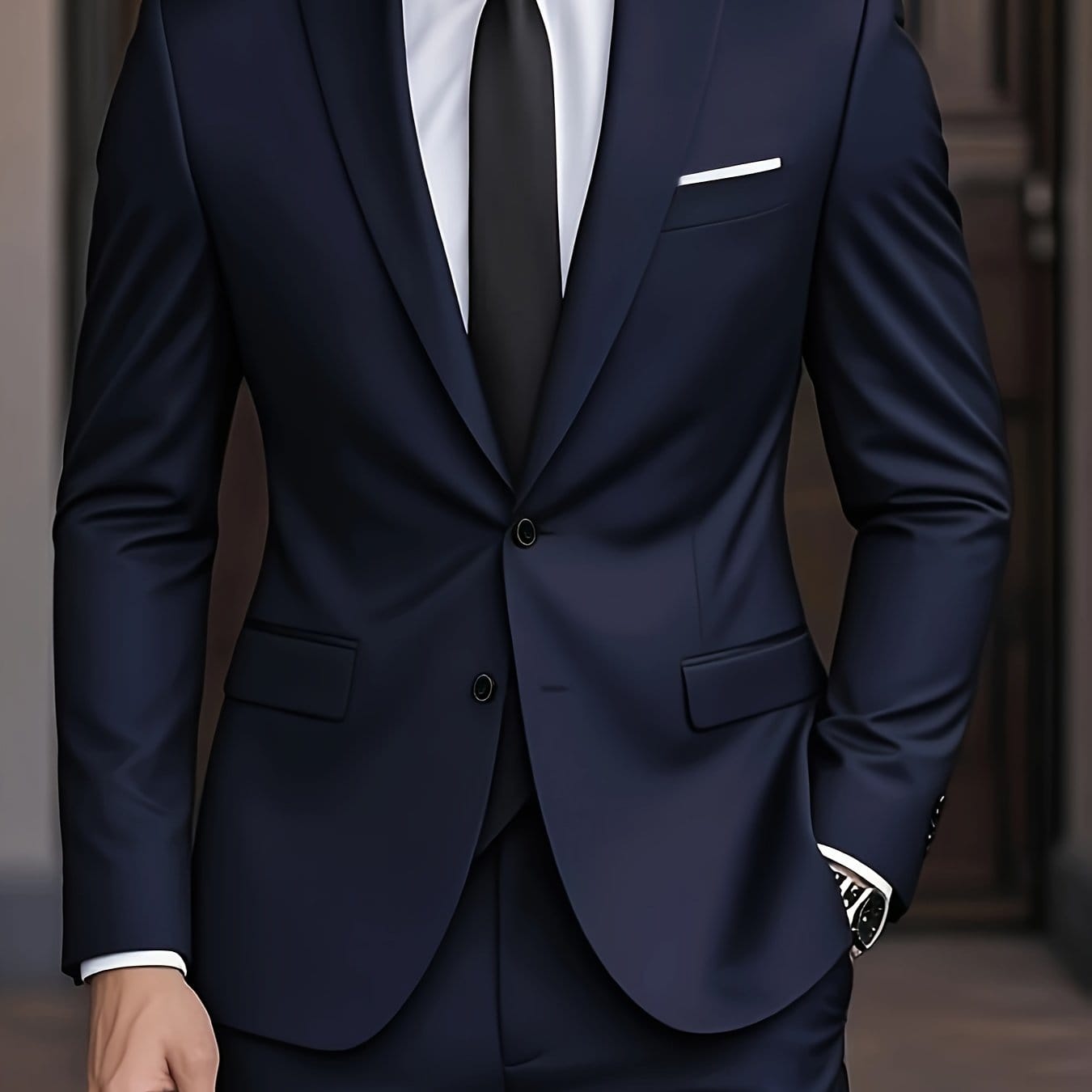 LAURENT MONACO | COSTUME EN LAINE MÉLANGÉE POUR HOMME