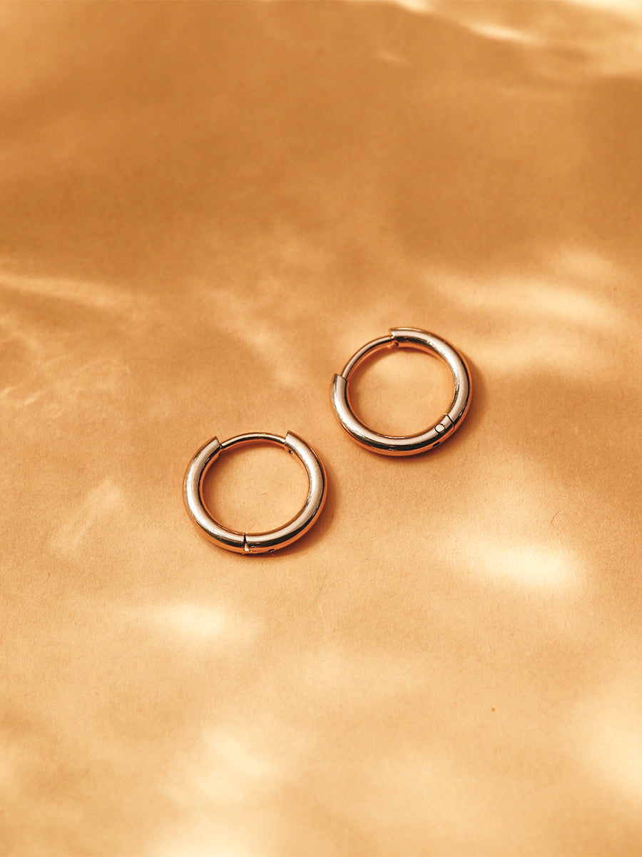 Lucía | Aretes de aro minimalistas
