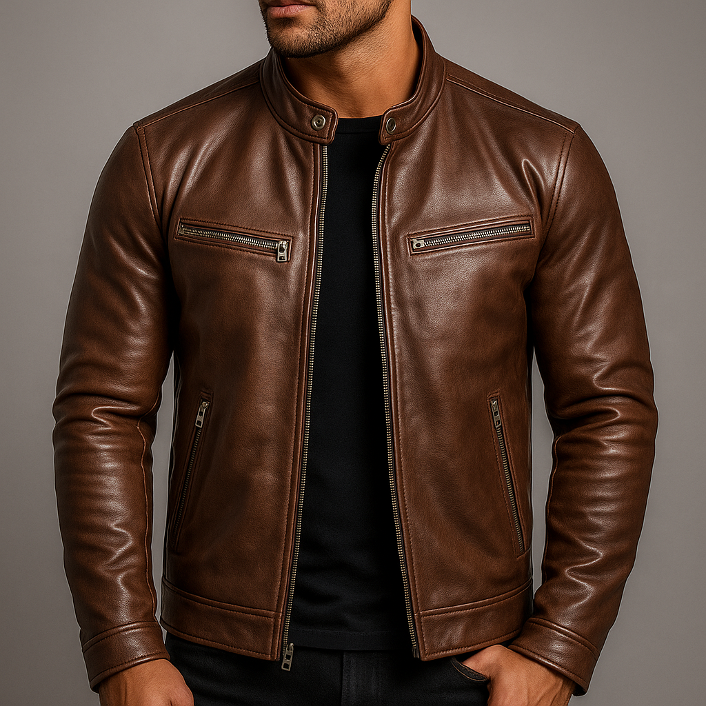 LAURENT MONACO | VESTE MOTO MINIMALISTE POUR HOMMES