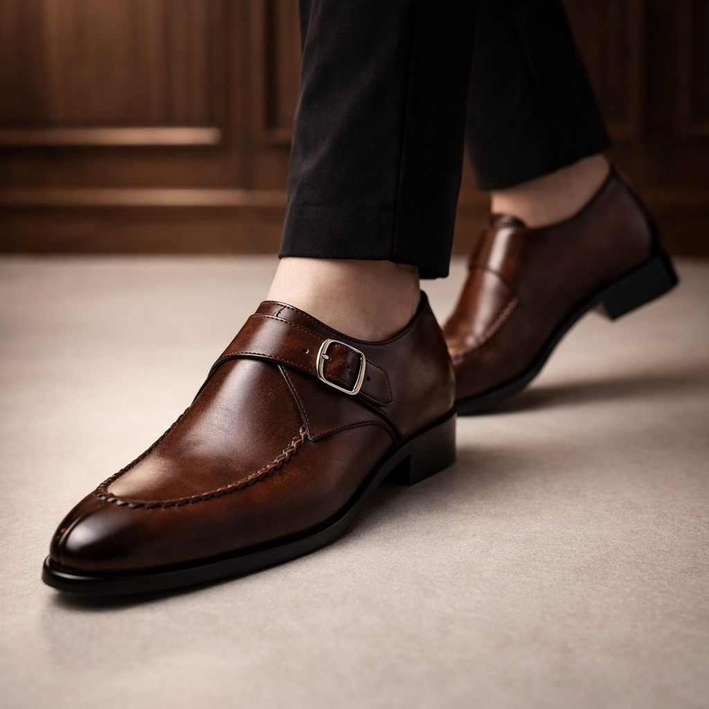 LAURENT MONACO | CHAUSSURES DE DRESS À BOUCLE POUR HOMMES