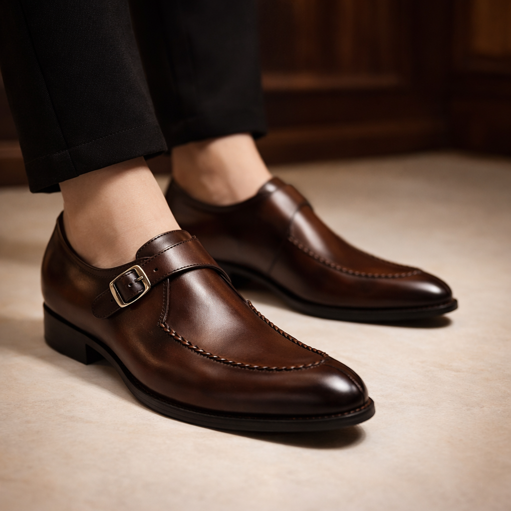 LAURENT MONACO | CHAUSSURES DE DRESS À BOUCLE POUR HOMMES