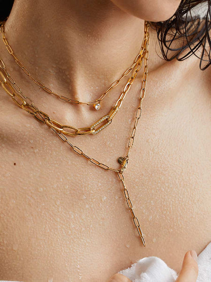 Alessia | Collar de eslabones con caída en Y