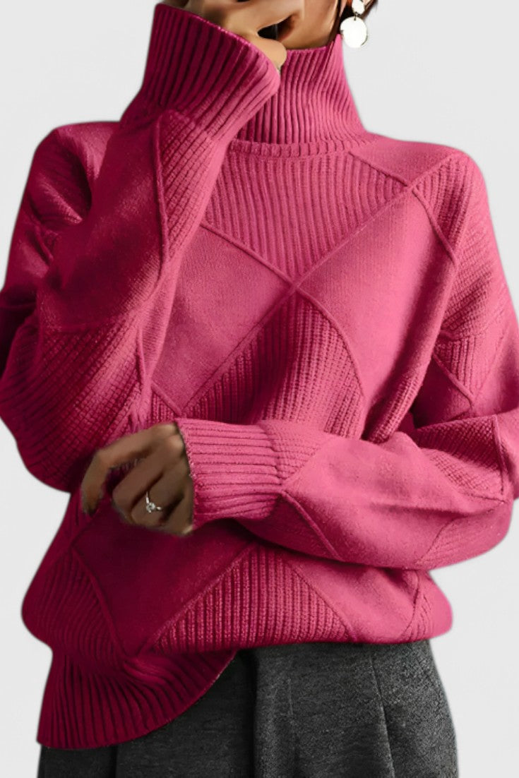 Daniela | Jersey de Cuello Alto de Cachemira