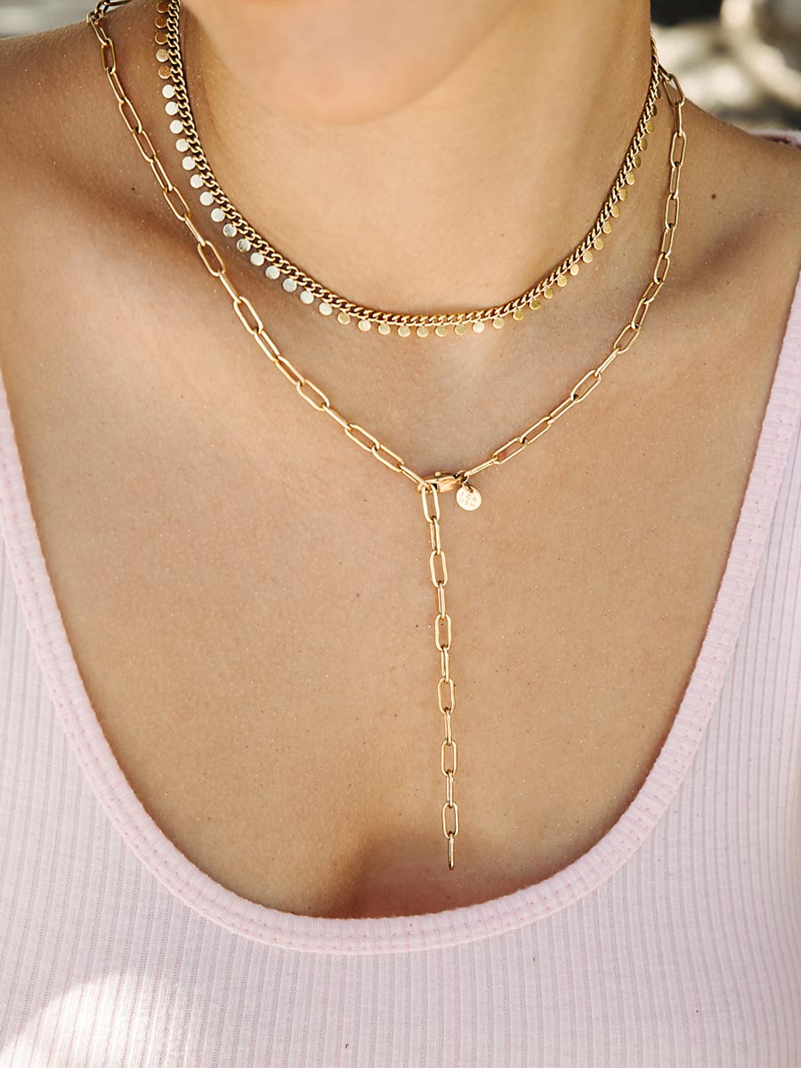 Alessia | Collar de eslabones con caída en Y