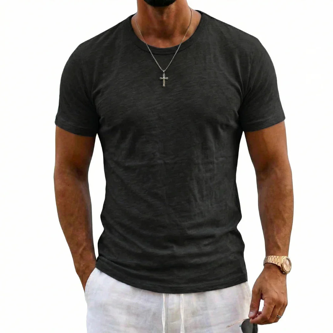 LAURENT MONACO | T-SHIRT EN COTON SLUB POUR HOMMES