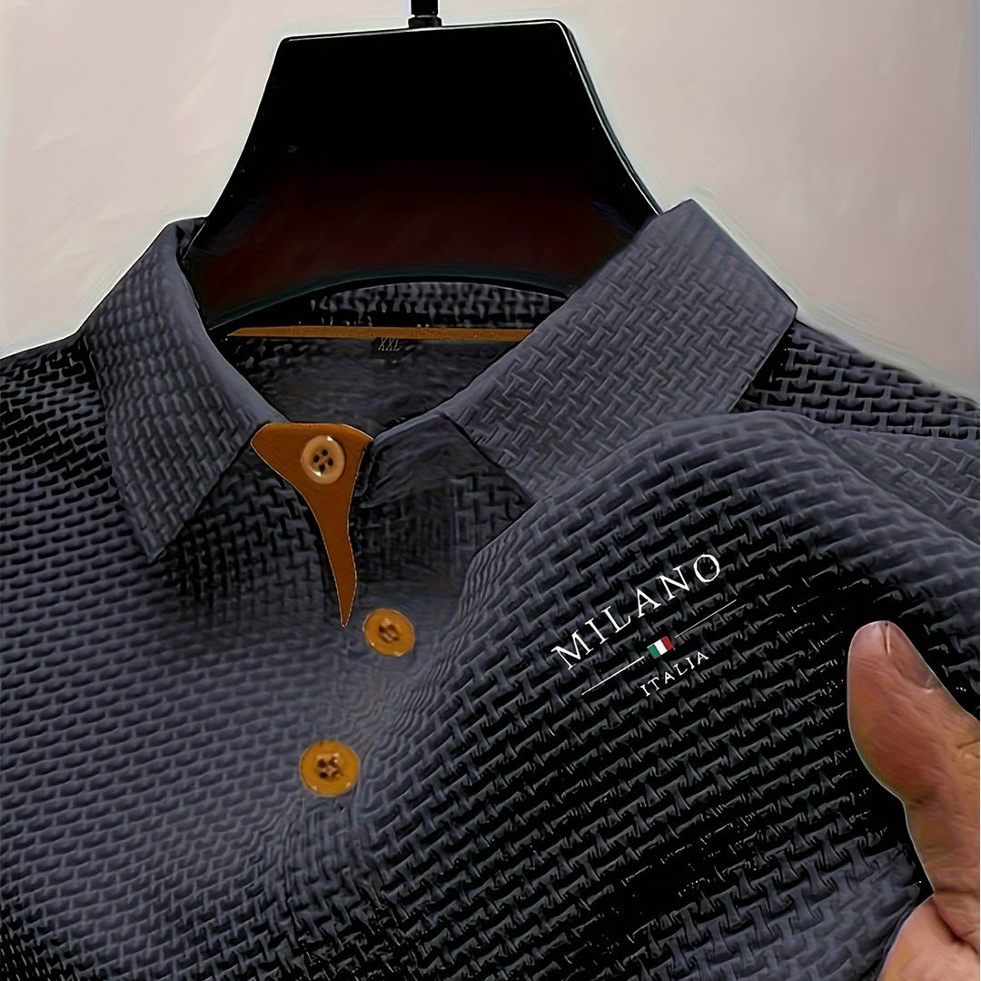 LAURENT MONACO | POLO TEXTURÉ ÉLÉGANT POUR HOMMES