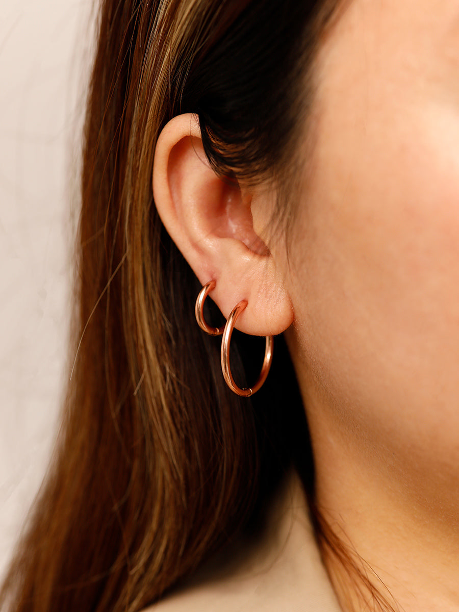 Lucía | Aretes de aro minimalistas