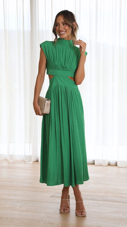 Rosa | Vestido midi con aberturas