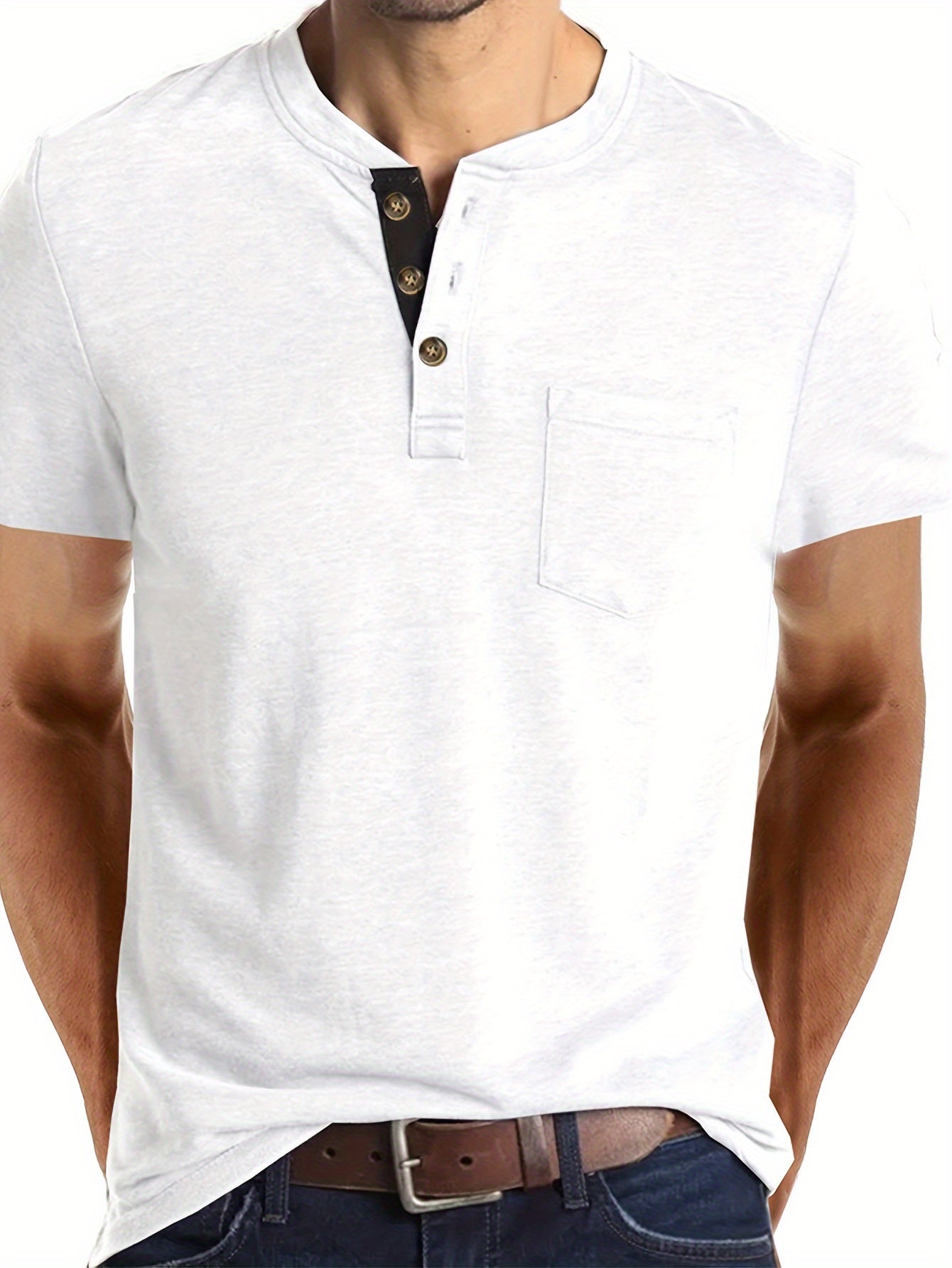 LAURENT MONACO | T SHIRT HENLEY POUR HOMME