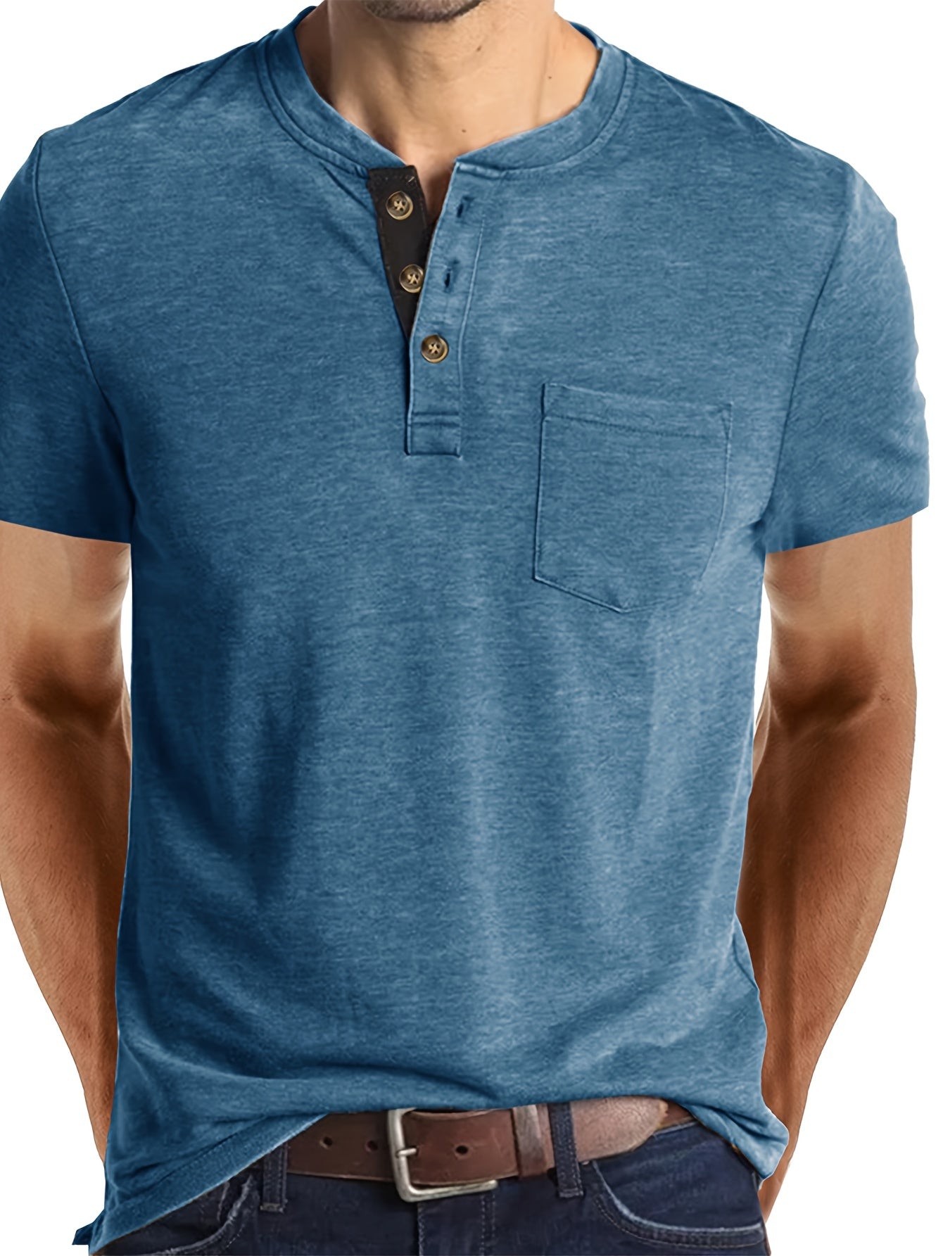 LAURENT MONACO | T SHIRT HENLEY POUR HOMME