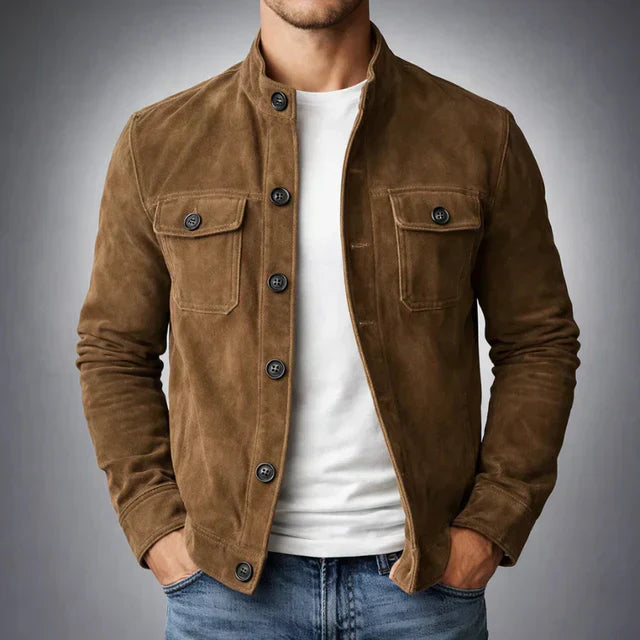 LAURENT MONACO | VESTE EN DAIM BOUTONNÉE POUR HOMME