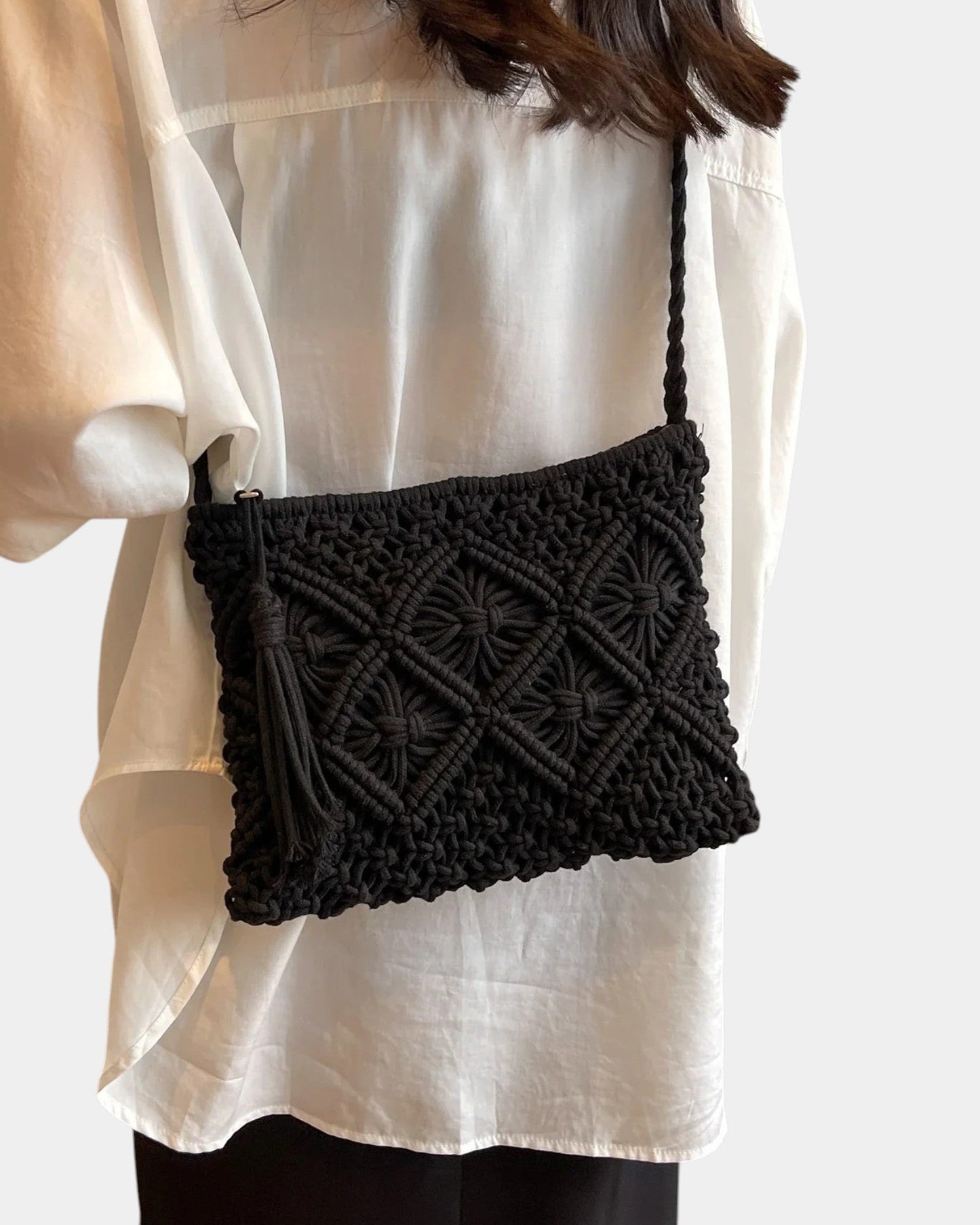 Camila | Bolso de hombro con efecto tejido