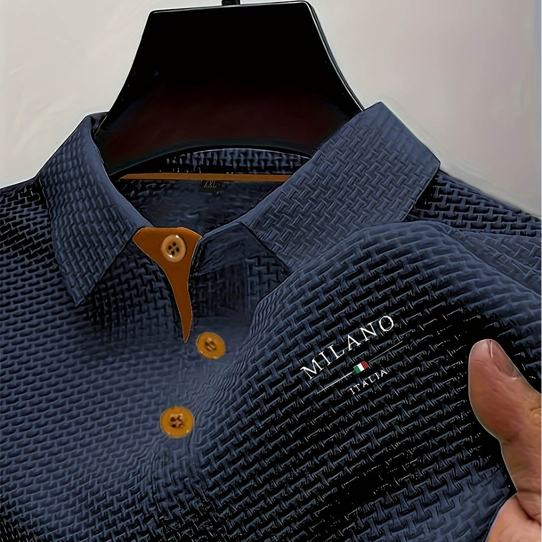 LAURENT MONACO | POLO TEXTURÉ ÉLÉGANT POUR HOMMES