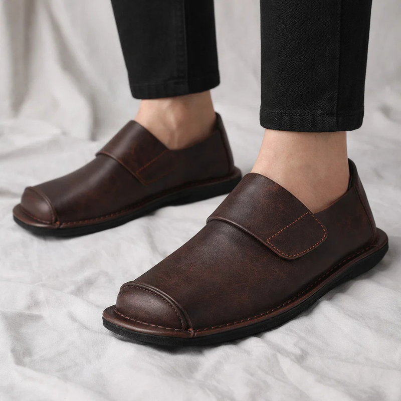 LAURENT MONACO | LOAFER ÉLÉGANT AVEC UN DE SANGLE MINIMAL POUR HOMMES