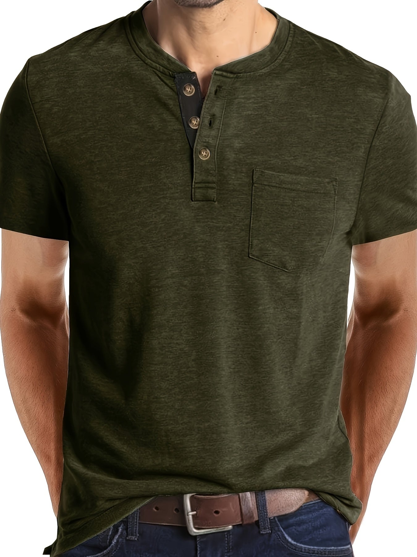 LAURENT MONACO | T SHIRT HENLEY POUR HOMME