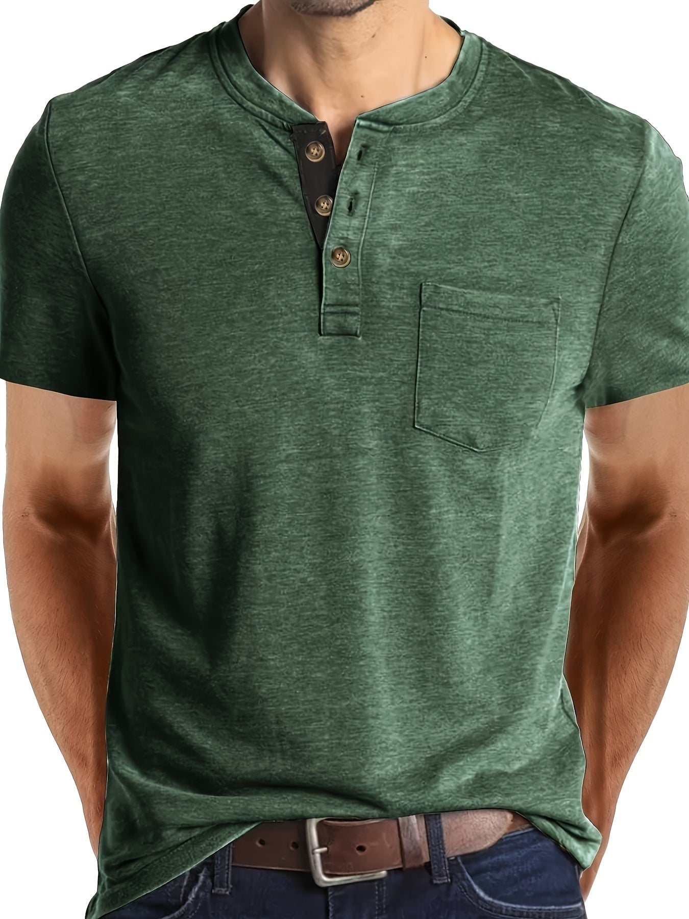 LAURENT MONACO | T SHIRT HENLEY POUR HOMME