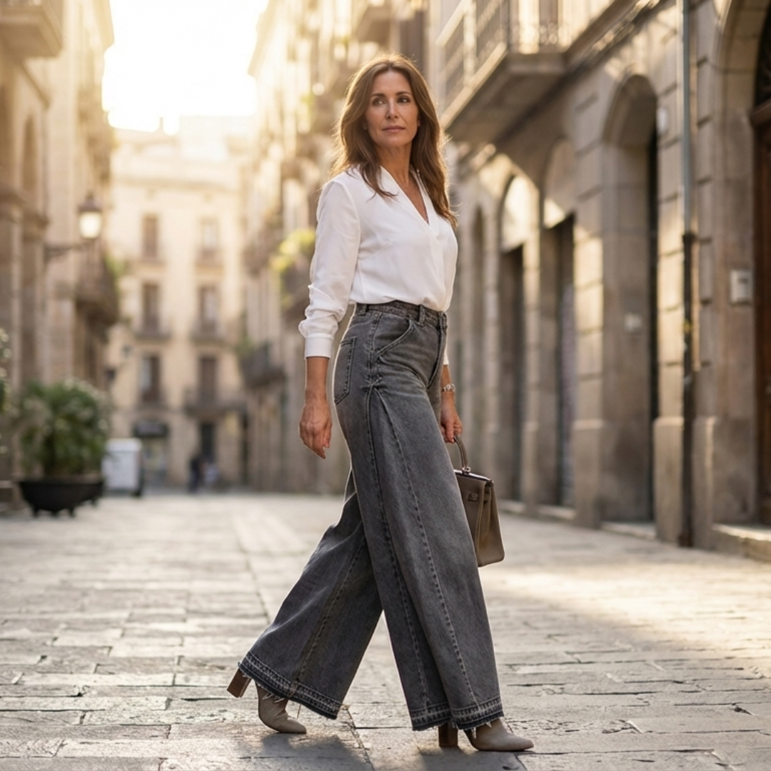 Sara | Vaqueros oversize de cintura alta y pierna ancha