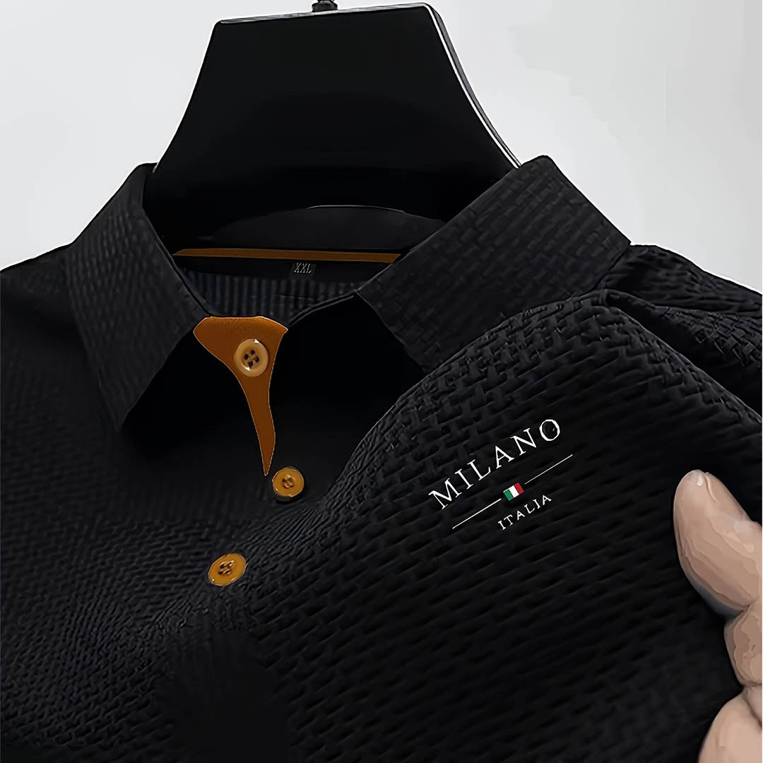 LAURENT MONACO | POLO TEXTURÉ ÉLÉGANT POUR HOMMES