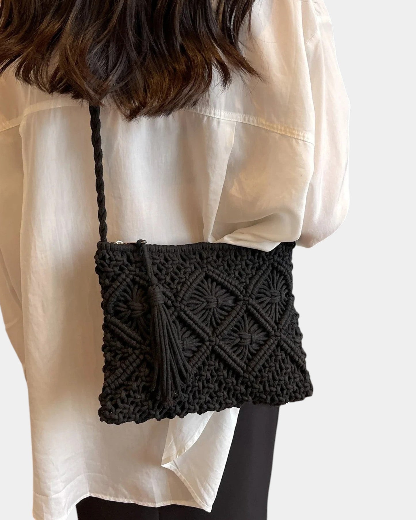 Camila | Bolso de hombro con efecto tejido