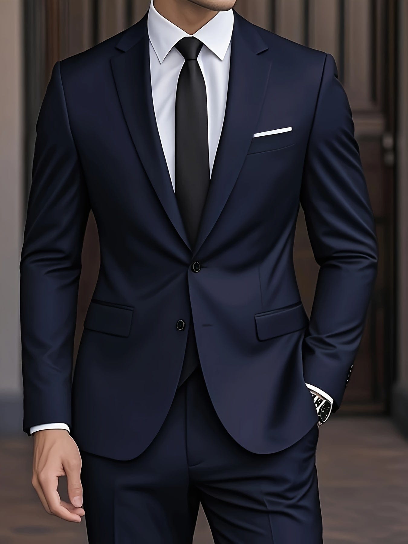 LAURENT MONACO | COSTUME EN LAINE MÉLANGÉE POUR HOMME