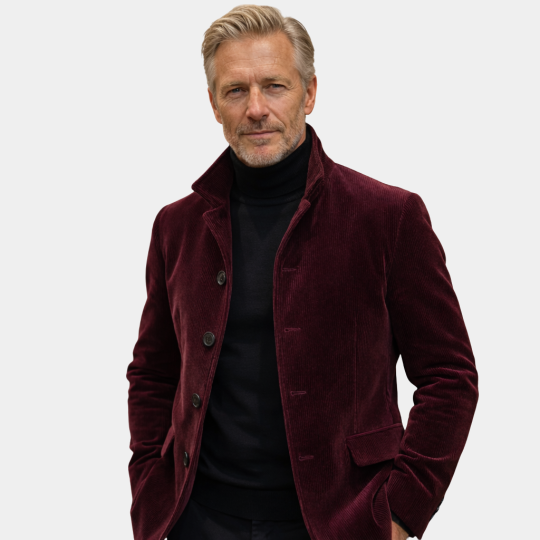 LAURENT MONACO | VESTE CLASSIQUE EN VELOURS CÔTELÉ POUR HOMME