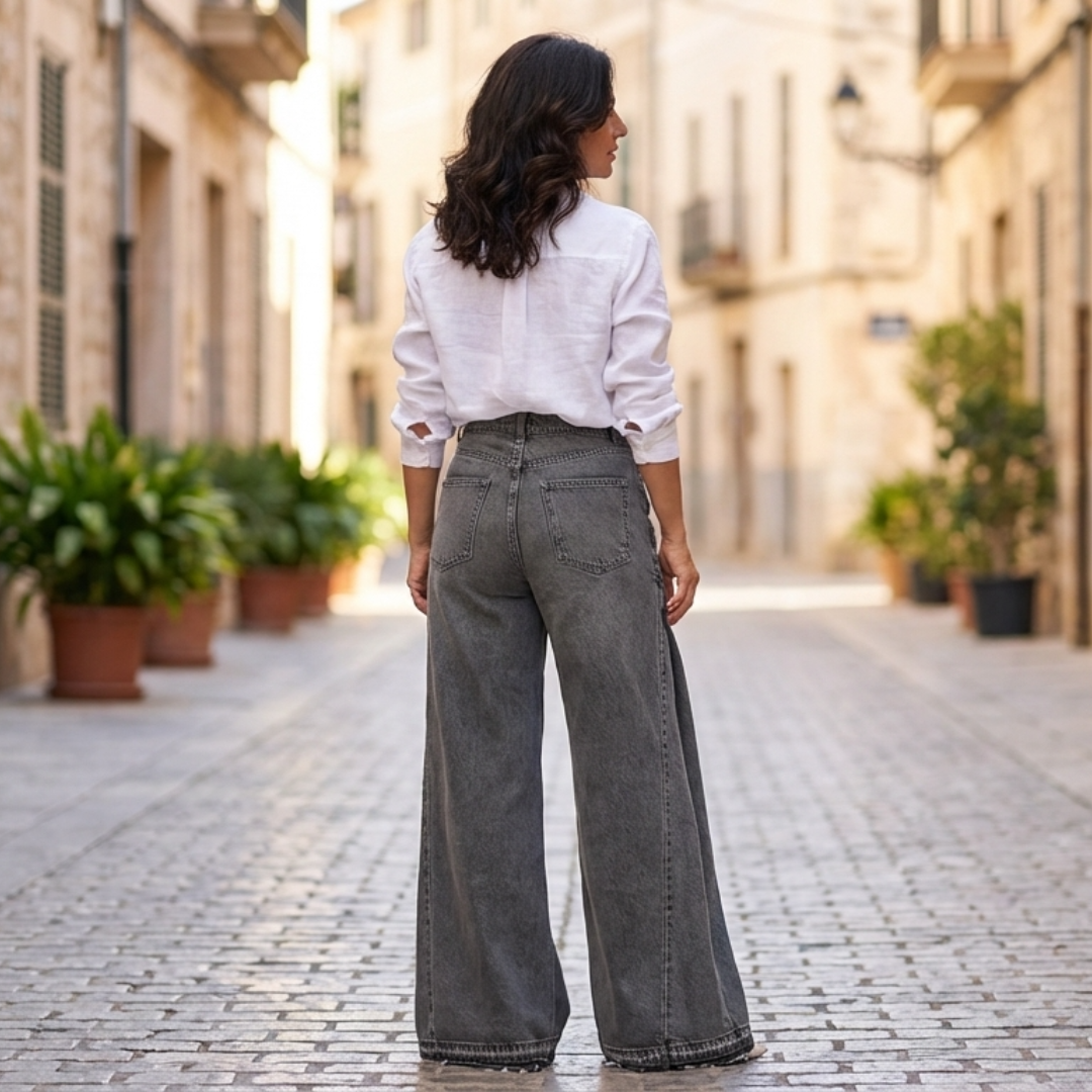 Sara | Vaqueros oversize de cintura alta y pierna ancha