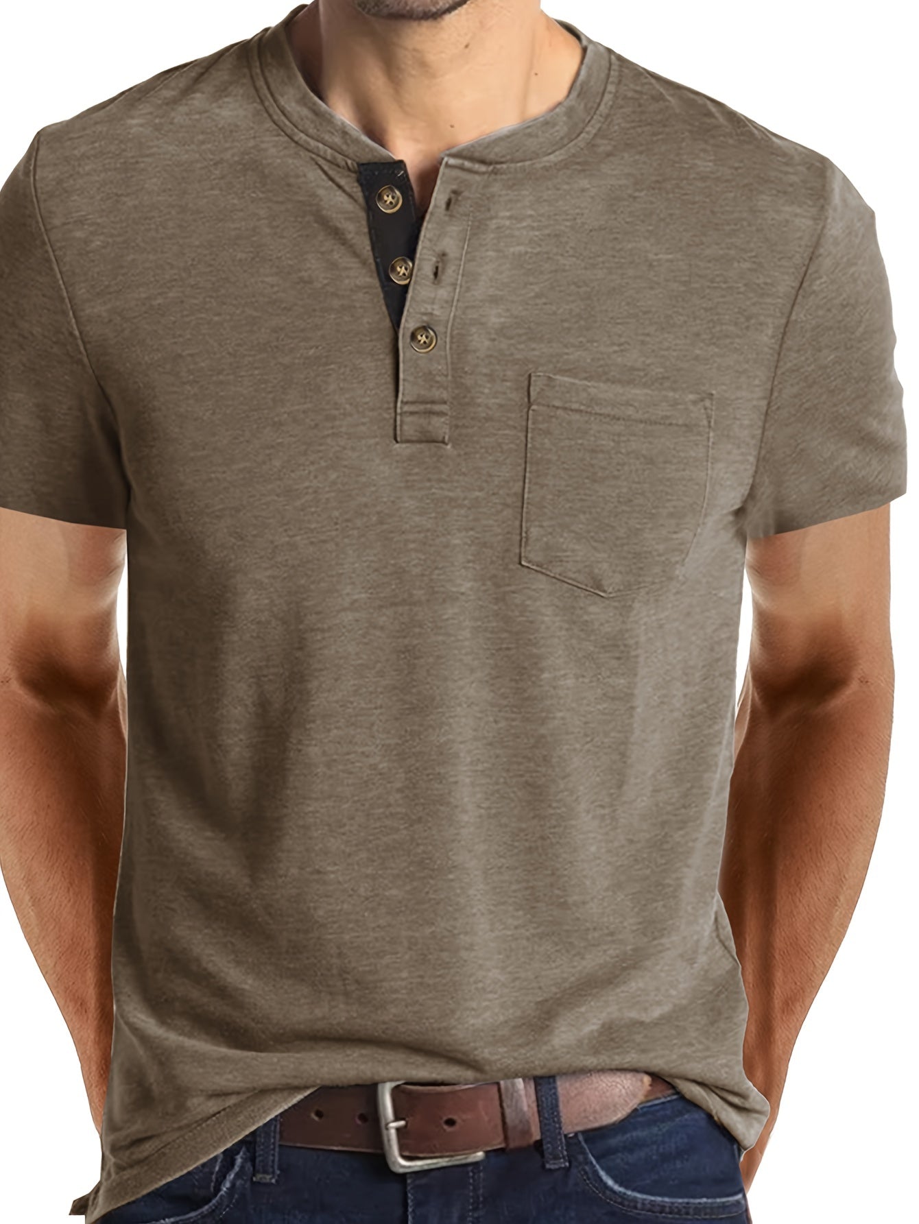 LAURENT MONACO | T SHIRT HENLEY POUR HOMME