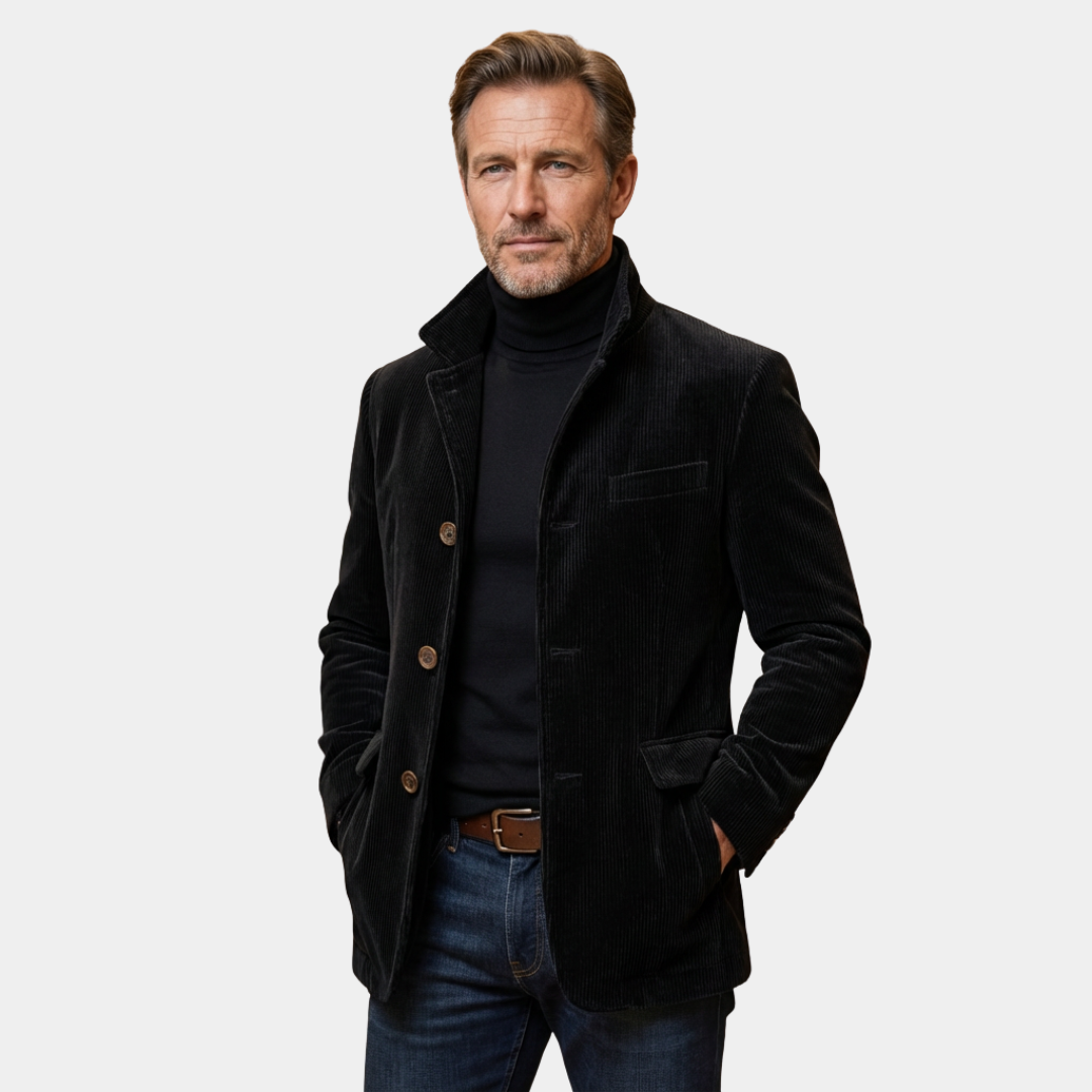 LAURENT MONACO | VESTE CLASSIQUE EN VELOURS CÔTELÉ POUR HOMME