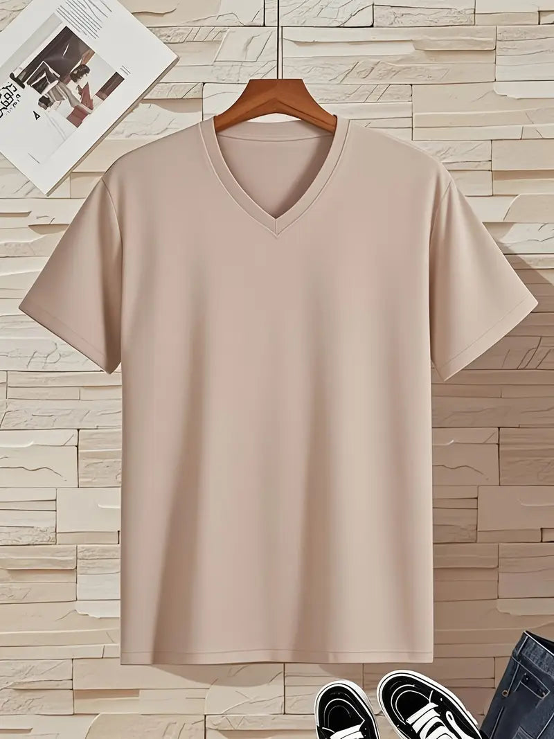 LAURENT MONACO | T-SHIRT À COL EN V POUR HOMMES