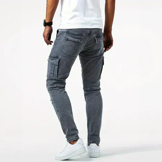 LAURENT MONACO | JEANS CARGO EN DENIM POUR HOMMES
