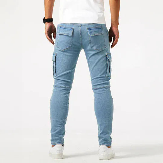 LAURENT MONACO | JEANS CARGO EN DENIM POUR HOMMES