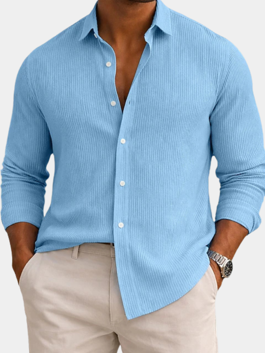 LAURENT MONACO | CHEMISE D'ÉTÉ À CÔTES POUR HOMMES