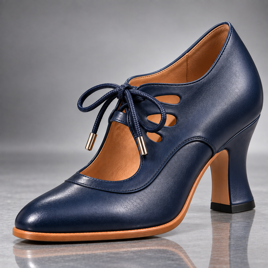 Amelia | Tacones Vintage con Cordones